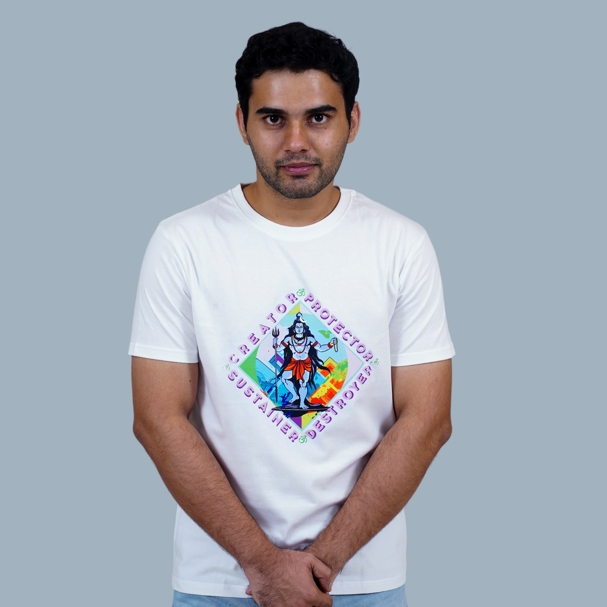 shiva tshirt white