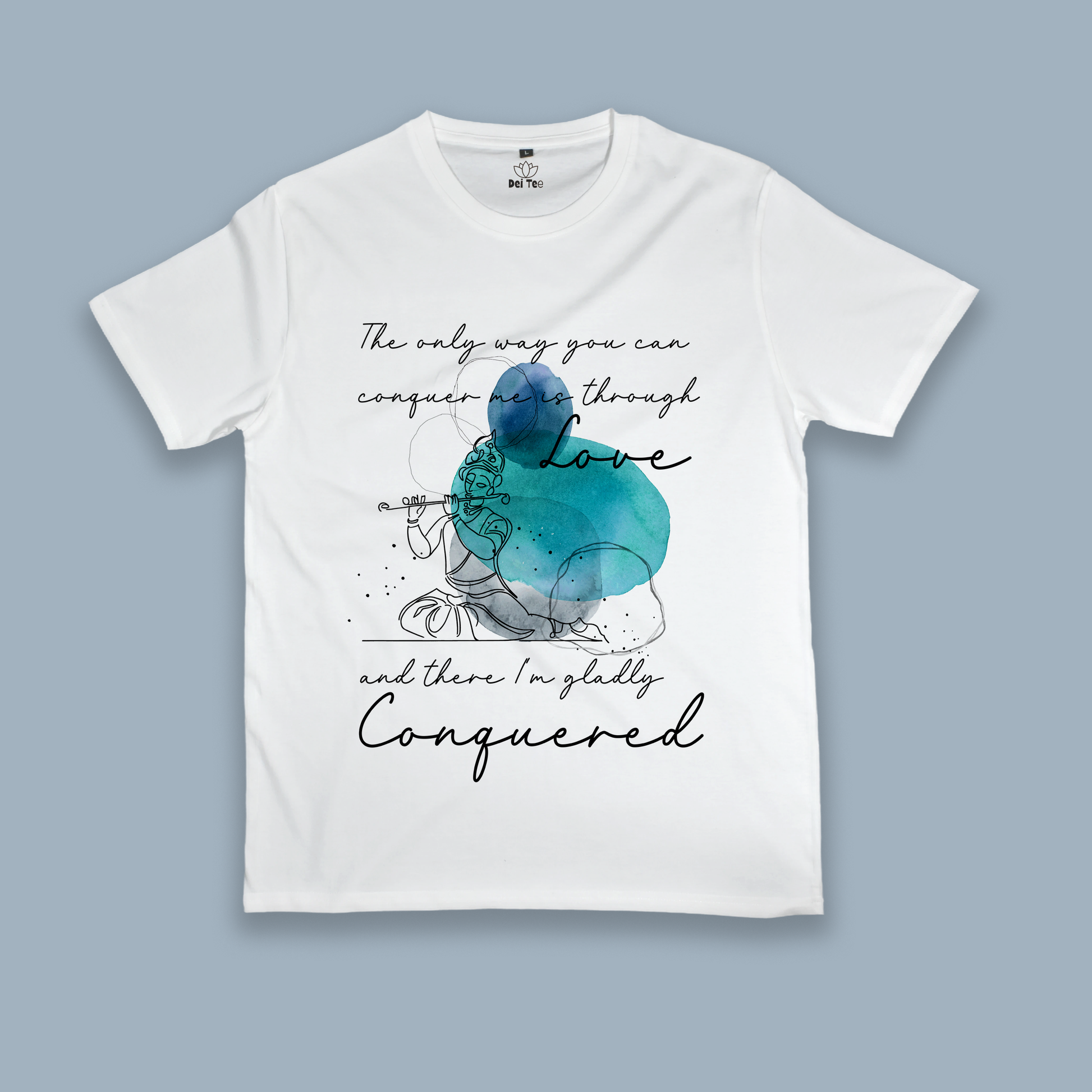 krishna love conquered tshirt